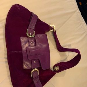 Banana Republic Rich Burgundy Suede Purse